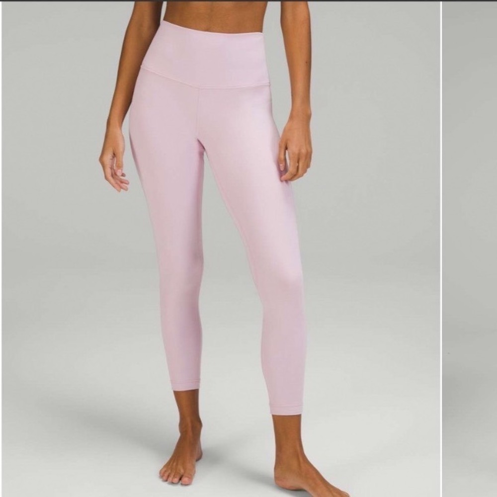 Lululemon Align High Rise 25" Leggings Pink Peony Nulu Yoga Pants Women 2 W5CTCS